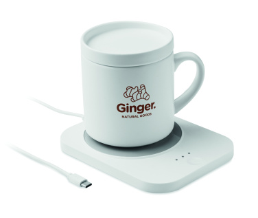 Logotrade promotional merchandise photo of: Wireless charger mug warmer set