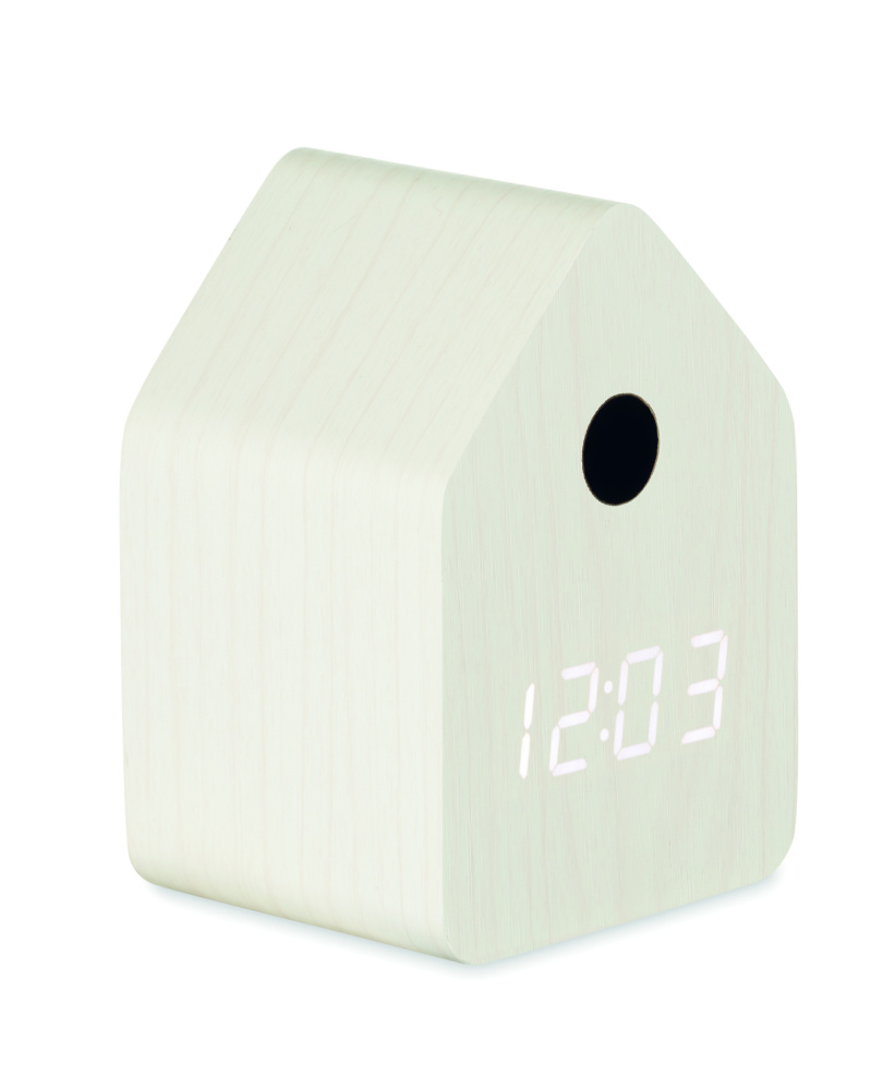 Logo trade promotional item photo of: MDF cuckoo alarm clock
