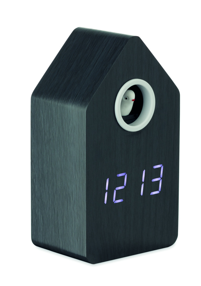 Logo trade promotional products image of: MDF cuckoo alarm clock