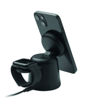 Logo trade promotional items picture of: 3 in 1 wireless charger 15W