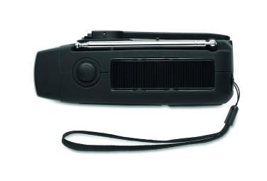 Logo trade promotional giveaway photo of: Portable radio with LED torch
