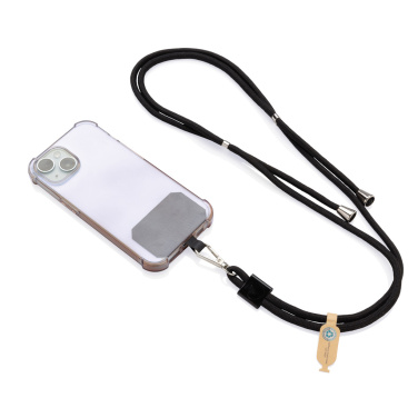 Logo trade advertising products image of: CarryLoop RCS recycled PET adjustable phone holder lanyard