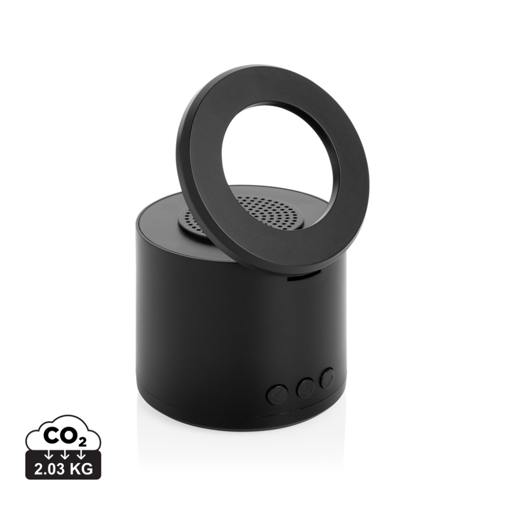 Logo trade promotional product photo of: Magpulse RCS recycled plastic 3W speaker w/magnetic holder