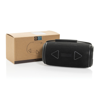 Logo trade promotional merchandise photo of: Prisma RCS recycled plastic IPX 4 waterpoof 16W speaker