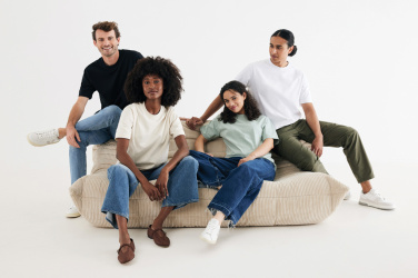 Logo trade promotional giveaways image of: IQONIQ Nikko heavyweight recycled cotton t-shirt