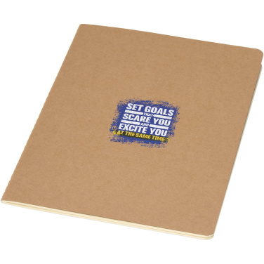 Logo trade advertising products image of: Slyk A5 kraft cahier notebook with ruled pages