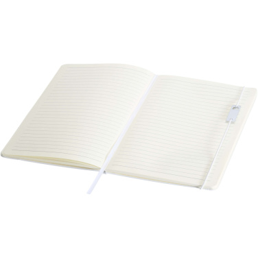 Logo trade corporate gifts image of: Legato Elegance A5 hard cover notebook and rollerball pen set