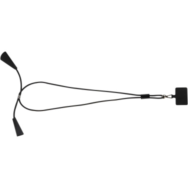 Logo trade corporate gifts picture of: Funi recycled plastic smartphone lanyard with built-in data sync and 100W fast charge 5-in-1 cable
