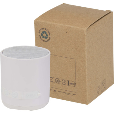 Logo trade promotional gifts picture of: Hunor 3W recycled plastic wireless speaker