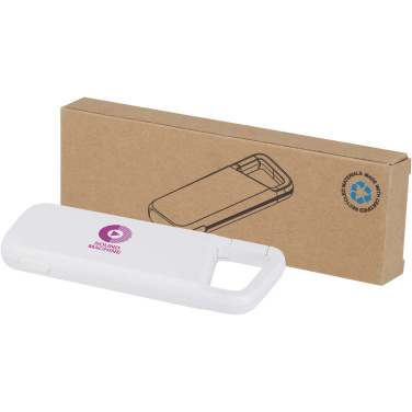 Logo trade business gifts image of: Alkes 5000 mAh 12W recycled plastic water resistant power bank with carabiner