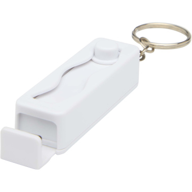 Logotrade promotional product picture of: Aggia recycled plastic phone stand with fidget toy