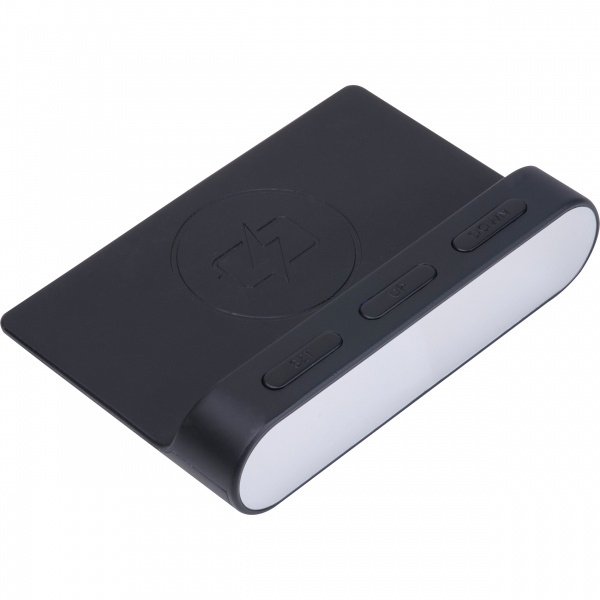 Logotrade promotional merchandise picture of: Alarm Clock and Wireless Charger ADELAIDE