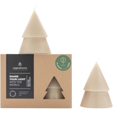 Logo trade advertising product photo of: Originalhome Xmas tree candle set of 2 - M