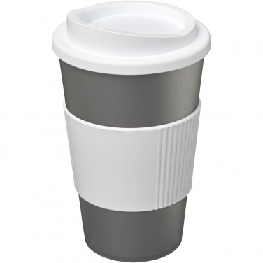 Logo trade meened foto: Americano® 350 ml silikoonist võruga kohvitops
