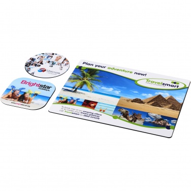 Logo trade reklaamkingituse pilt: Brite-Mat® hiiremati ja tassialuste komplekt