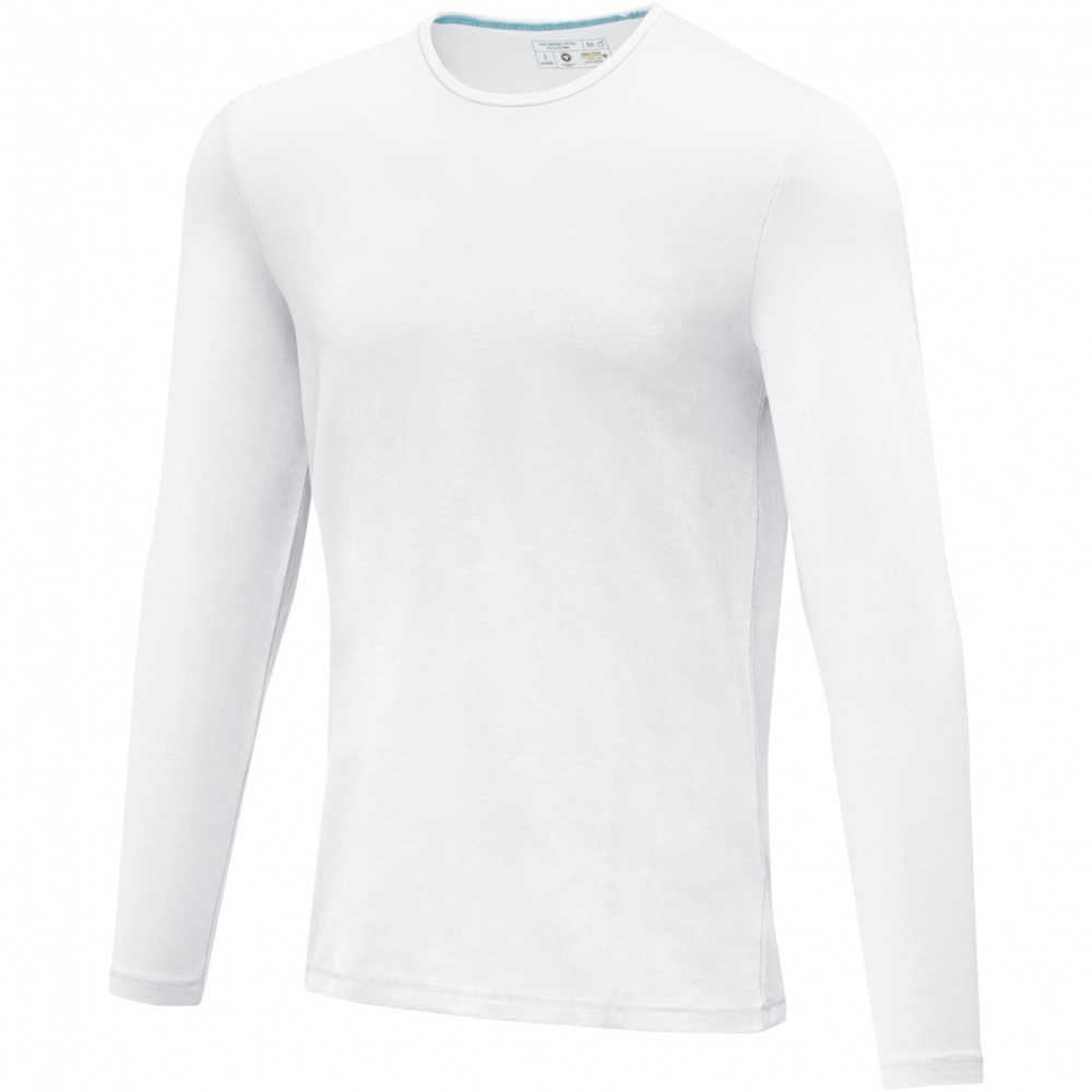 Logo trade ärikingi pilt: Ponoka pikkade varrukatega meeste orgaaniline T-särk