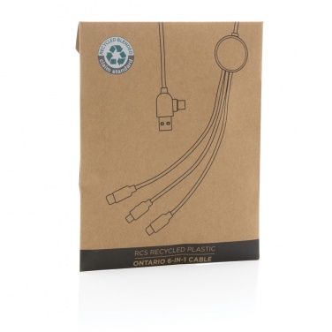 Logotrade reklaamkingituse foto: RCS taaskasutatud plastist Ontario 6-in-1 kaabel
