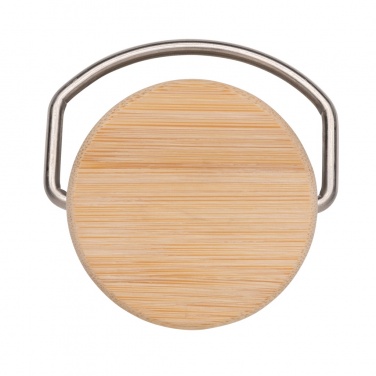 Logotrade firmakingid pilt: Moodne roostevabast terasest pudel bambusest kaanega