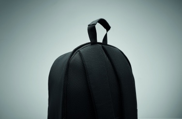 Logotrade meene foto: 15-tollise sülearvuti seljakott, valmistatud taaskasutatud eelkasutatud puuvillast ja taaskasutatud polüestrist, kohandatava trükilahendusega.