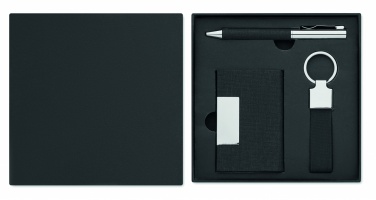 Logotrade meene foto: 3-osaline kinkekomplekt kinkekarbis, kohandatava trükilahendusega