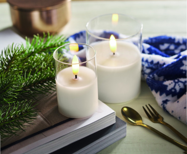 Logo trade firmakingitused foto: LED vahaküünal klaasihoidjas