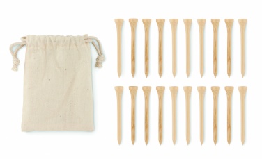 Logo trade firmakingi pilt: 20 bambusest golfi t-de komplekt