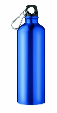Logotrade reklaamtoote foto: Ühekordse seinaga 750 ml alumiiniumist pudel koos karabiiniga, kohandatava trükilahendusega