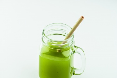 Logo trade firmakingi pilt: Bambusest joogikõrs koos puhastuspintsliga kotis