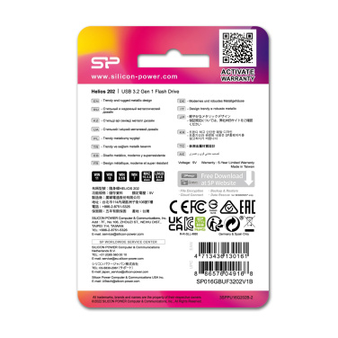Logo trade firmakingid foto: Mälupulk Silicon Power HELIOS 202, 3.2 Gen 1, 16 GB