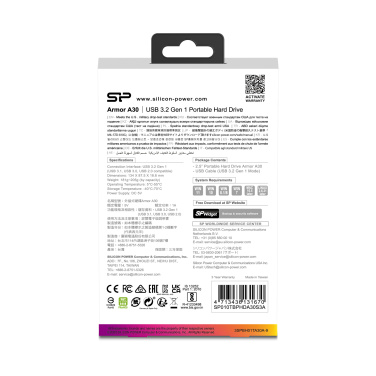 Logotrade firmakingitused pilt: Kõvaketas Silicon Power Armor A30 1TB