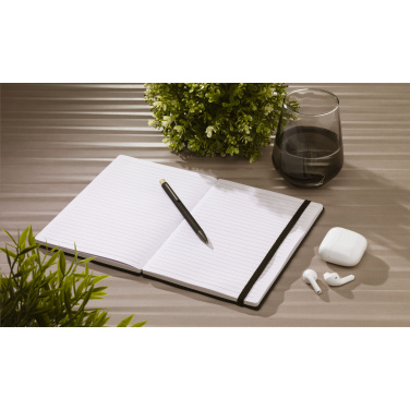 Logotrade ärikingituse foto: Bamboo Journal Naked Spine märkmik must A5