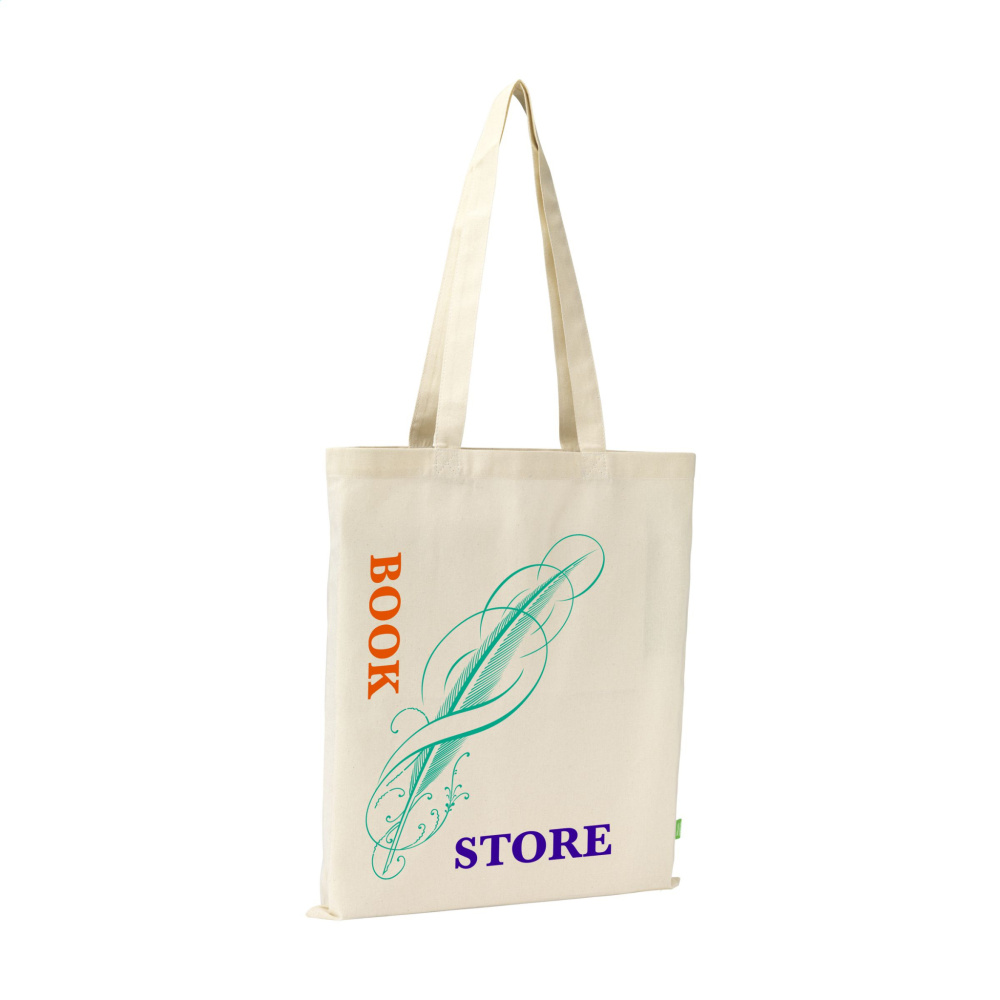 Logo trade firmakingid foto: Orgaanilisest puuvillast GOTS Shopper kott (140 g/m²).