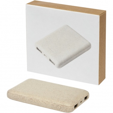 Logo trade mainostuote kuva: Asama-varavirtalähde, 5 000 mAh, vehnänolkea