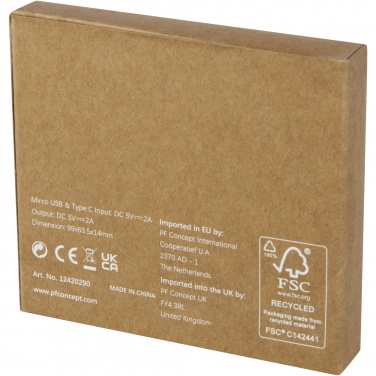 Logo trade liikelahja kuva: Loop 5000 mAh:n varavirtalähde kierrätetystä muovista