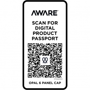 Logotrade mainostuotet kuva: Opal Aware™ -lippis kierrätysmateriaalista, kuusipaneelinen