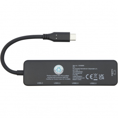 Logotrade mainostuotet kuva: Loop RCS -kierrätetystä muovista valmistettu multimediasovitin USB 2.0–3.0 HDMI -liitännällä