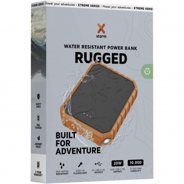 Logo trade liikelahjat tuotekuva: Xtorm XR201 Xtreme 10 000 mAh 20 W QC3.0 vedenpitävä ja kestävä varavirtalähde taskulampulla