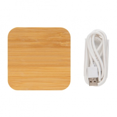Logotrade mainoslahja ja liikelahja kuva: 5W bambulaturi USB:llä