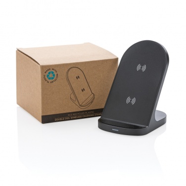 Logotrade mainoslahja tuotekuva: RCS muovinen tuplakelainen langattoman latauksen alusta 15W