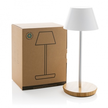 Logotrade liikelahja mainoslahja kuva: Pure Glow USB-ladattava pöytälamppu RCS muovista