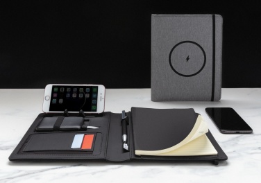 Logo trade liikelahjat mainoslahjat kuva: Air A5 muistikirja 5W langattomalla latauksella