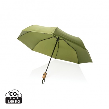 Logotrade liikelahjat kuva: 21" Impact AWARE™ RPET 190T auto open/close bambusateenvarjo