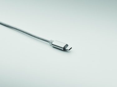 Logo trade mainoslahjat tuotekuva: 2 in 1 pitkä latauskaapeli