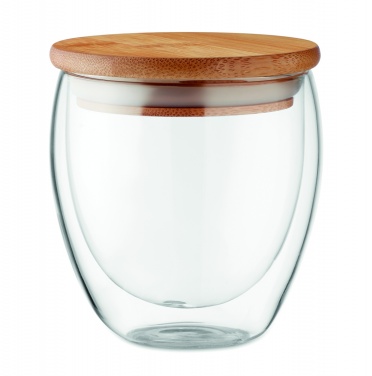 Logotrade liikelahjat kuva: Bambu borosilikaattilasi 250ml Hamburg