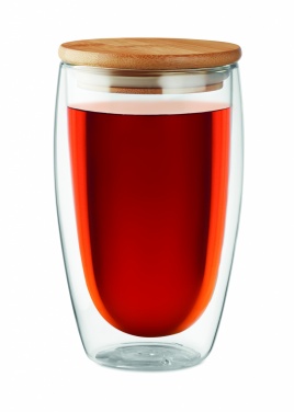 Logotrade mainostuotet kuva: Bambu borosilikaattilasi 450 ml Frankfurt