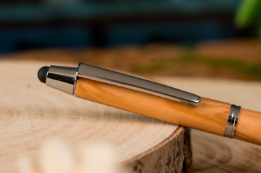 Logo trade liikelahja mainoslahja tuotekuva: Puinen kuulakynä kosketustoiminnolla ERFURT