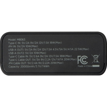 Logotrade liikelahjat kuva: Virtapankki 20 000 mAh MARABELLA MoLu