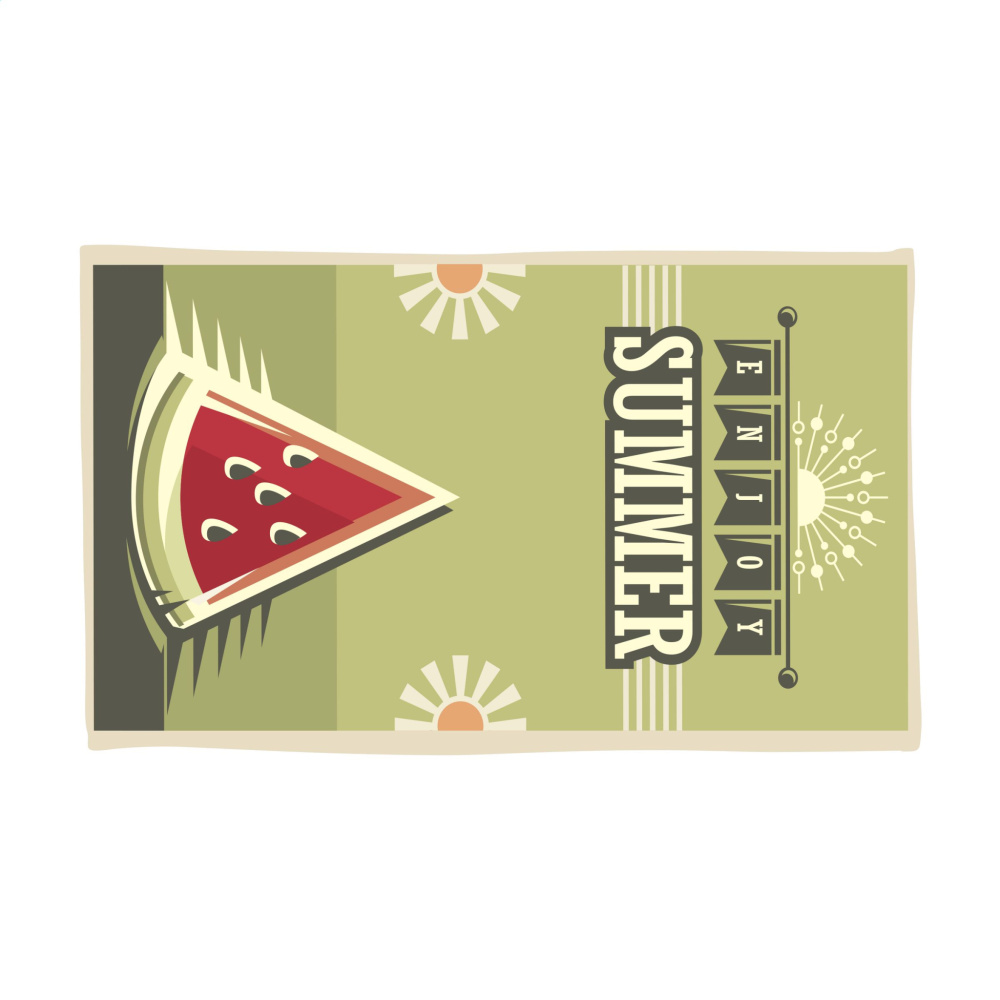 Logotrade liikelahjat mainoslahjat tuotekuva: Painettu RPET-rantapyyhe 350 g/m² 100x180