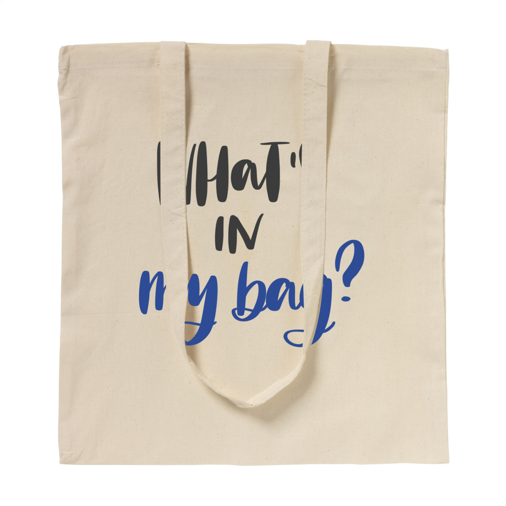 Logotrade mainoslahja ja liikelahja kuva: ShoppyBag (100 g/m²) pitkäkahvainen puuvillakassi