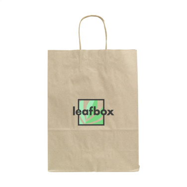 Logo trade liikelahja mainoslahja tuotekuva: Leaf It Bag Leveä kierrätetty ruohopaperi (90 g/m²) M